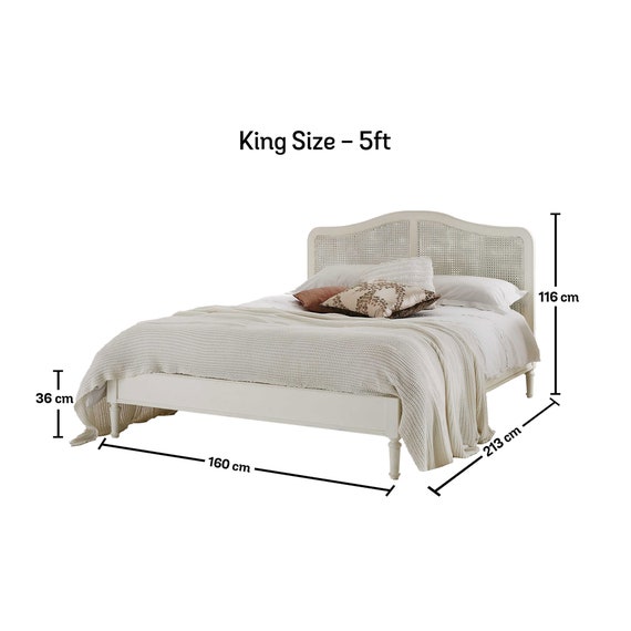 Rattan queen size clearance bed frame