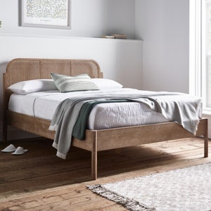 Rattan French Style Bed Frame Low Foot End - Double and King Size by Time4Sleep (Colmar)
