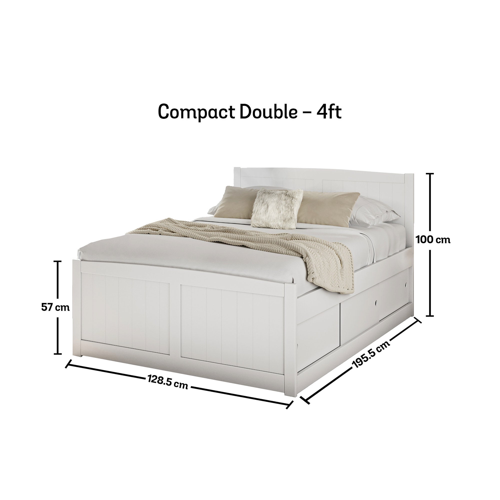 6 Door Storage White Wooden Bed Frame Small Double and Double Size 4ft and 4ft6 by Time4sleep maxistore Etsy