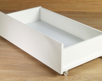 Pair of White Underbed Drawers