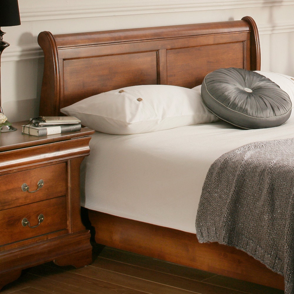 Mahogany Finish Wooden Sleigh Bed Frame Double/king/super Etsy UK