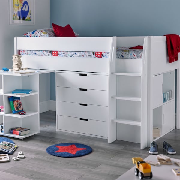 Montana Mid Sleeper Children's Bed Frame with Storage Options