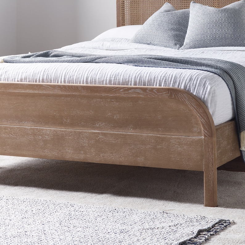 Rattan French Style Bed Frame High Foot End Double/ King/ Etsy UK