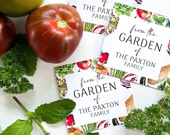 Gepersonaliseerde cadeaulabels of stickers voor de tuin: set van 30 inch