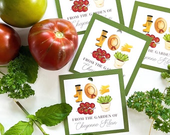 Gepersonaliseerde cadeaulabels of stickers voor de tuin: set van 30 inch