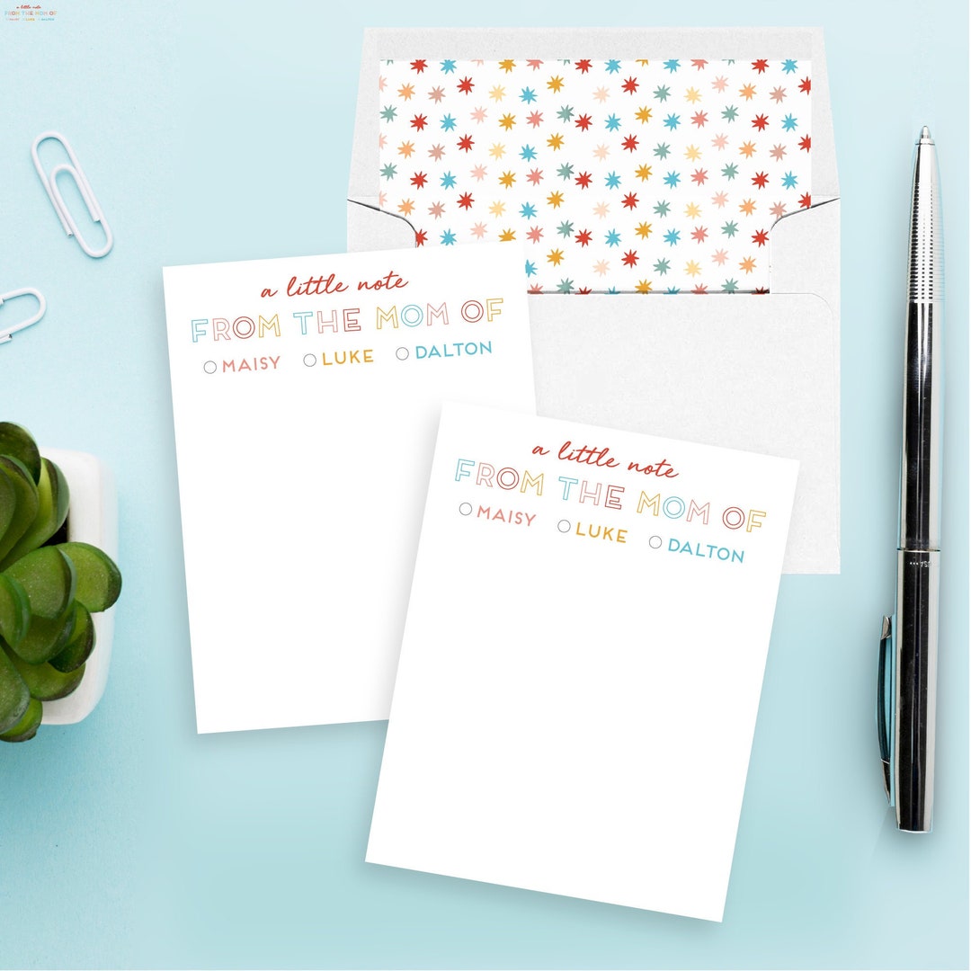 Personalized Rainbow Note Cards: Set of 12 Stationery - Etsy