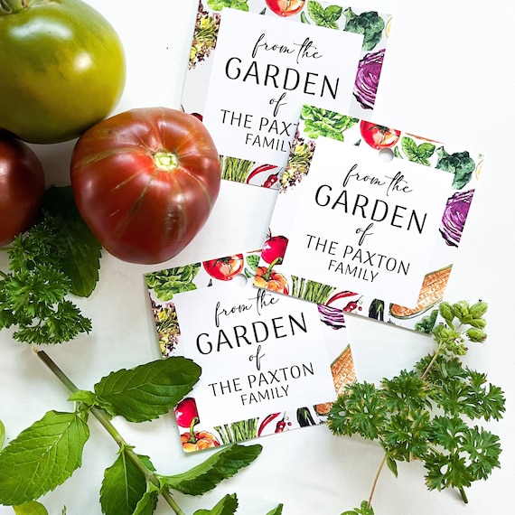 Personalized Garden Gift Tags or Stickers - Set of 30