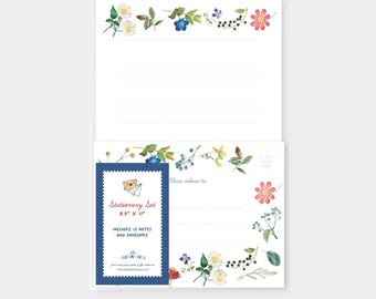 Schrijfbehoeften - bloemen