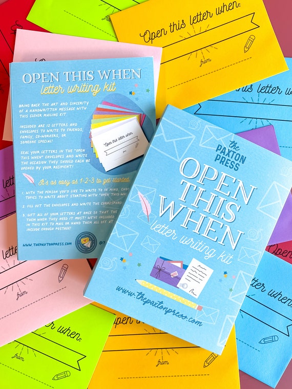 Open When Letter Writing Kit - Snail Mail Envelopes and Stationery