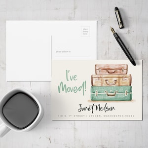 We hebben vintage bagage-postkaart verplaatst (set van 50)
