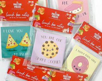 Pack de 20 notas de lonchera - Kawaii Foods