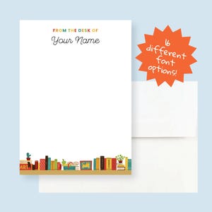 Aangepast briefpapier, set van 12 - Gepersonaliseerde briefpapier met enveloppen