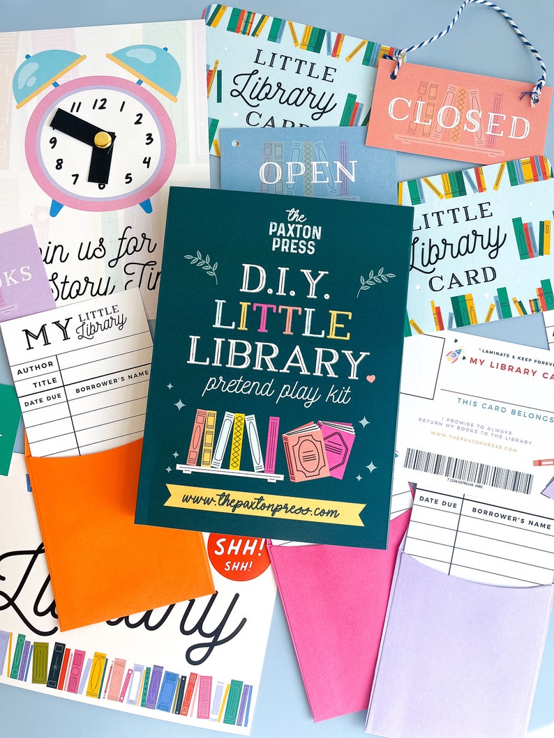 D.I.Y. Little Library Pretend Play Kit - Etsy