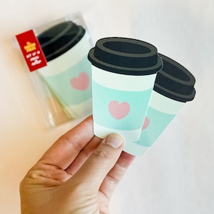 Mini Mail - Cartes de correspondance en forme de tasses à café à emporter