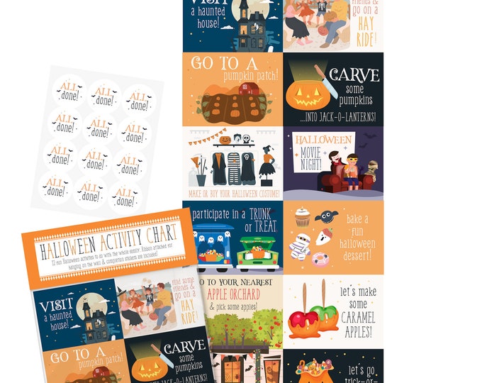 12 Days of Halloween Kid's Activity Chart - Etsy