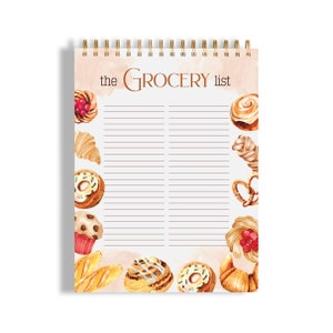 Grocery Shopping List - Pastries - 50 Page Notebook