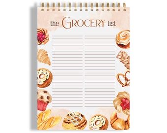 Grocery Shopping List - Pastries - 50 Page Notebook