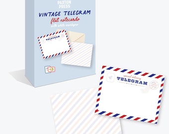 Vintage Telegram Stationery Set of 12