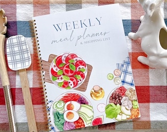 Weekly Meal Planning Notebook with Tear-able Shopping List