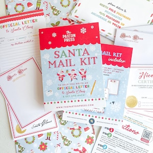 Kit para escribir cartas a Papá Noel por correo postal - Papelería de Papá Noel