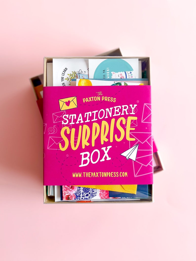 Stationery Surprise Box Mystery Grab Bag Etsy