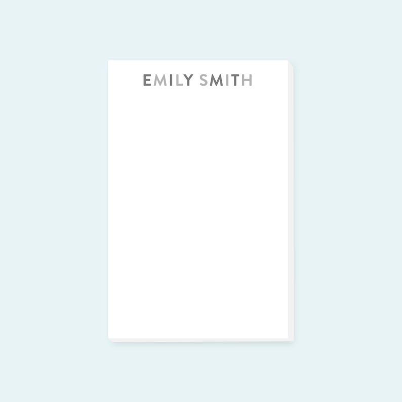 Personalized Rainbow Shaded Notepad With Name | Custom Colorful Notepad ...