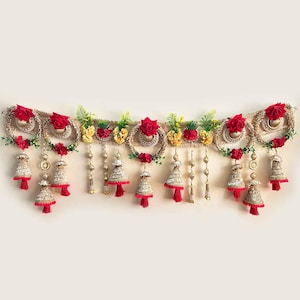 Handcrafted Floral Toran Bandhanwar: Indian Festive Door Hanging