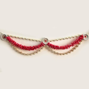 Red Gajra Golden Gota Toran: Indian Festive Door Hanging