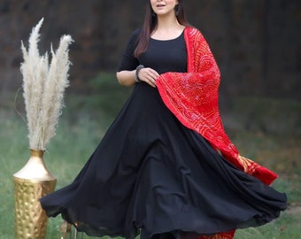 black anarkali