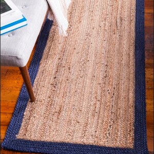 Indiaas handgevlochten natuurlijk jute tapijt, karpet, milieuvriendelijk tapijt, groot tapijt, oosters tapijt, boho-tapijt, vintage tapijt