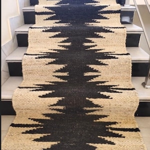 2x5,2x6,2x10,2x20 Ft Star Design Custom Size  Handmade Tufted Hemp Area Rug Hemp Jute Runner Rug hand loomed Rug,  Runner For Stairs,