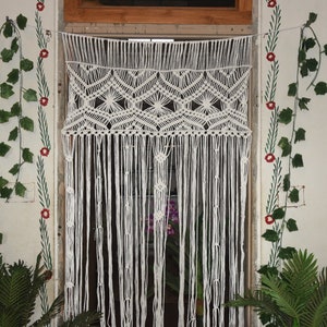 Curtain door hanging tapestry ,Beaded curtain, Macrame Door curtain, Boho home decor, wall decor Boho style curtain for bedroom