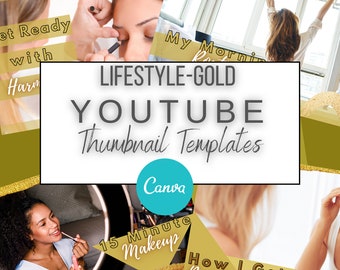 YouTube Thumbnail Kit | Editable Canva Template | Minimal Clean Branding | YouTube Video Thumbnails templates Lifestyle Vlogger