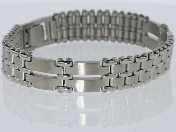 RCI Stamped 1.1MM wide Stainless Steel Bracelet F… - image 1