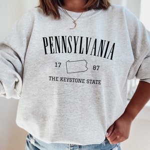 Pennsylvania Sweatshirt, Pennsylvania Hoodie, Pennsylvania College Sweater, Pennsylvania Gift, Pennsylvania Shirt, The Keystone State