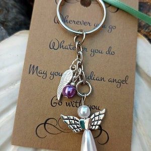 Personalised Beautiful Angel / Guardian Angel Keyring / Keychain In Presentation Box - Engraved With Your Custom Text - Foto 4