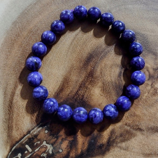 Beautiful Spiritual Awakening 8mm Purple Charoite Bracelet | Charoite Stimulates Inner Vision