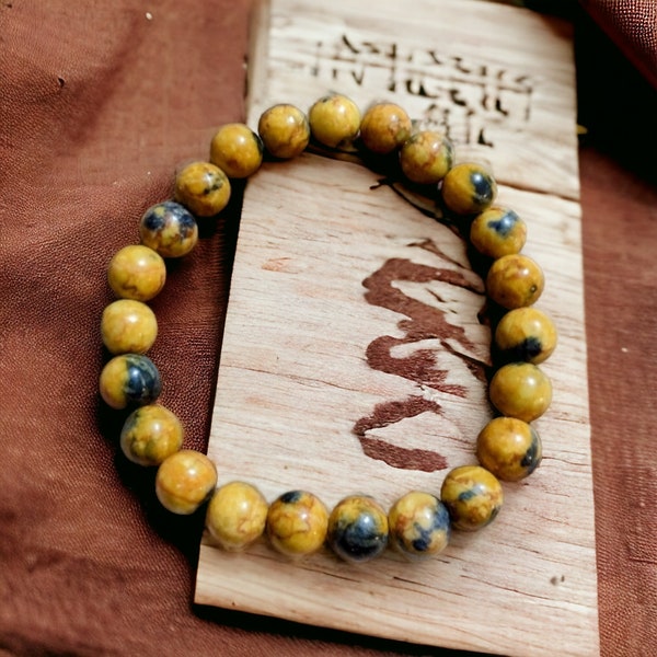 Beautiful Bumblebee Jasper Bracelet | Healing Gemstone Helps Maintain A Positive And Upbeat Attitude