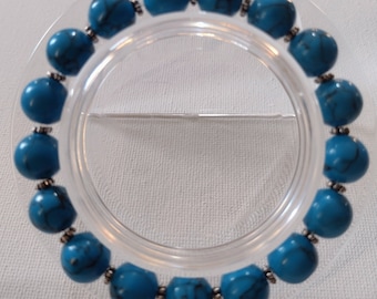 Bracelet en Howlite Bleue