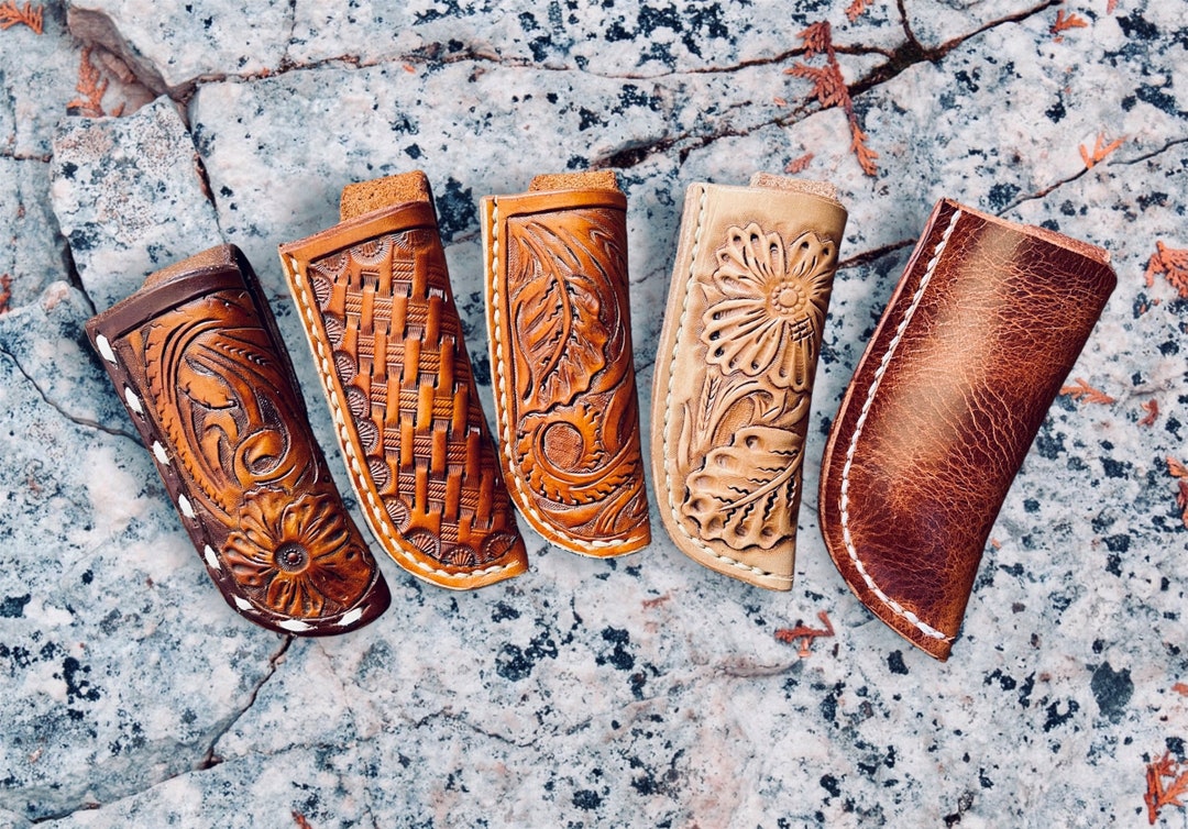 Custom Tooled Leather Knife Sheath Trapper / Sodbuster Etsy