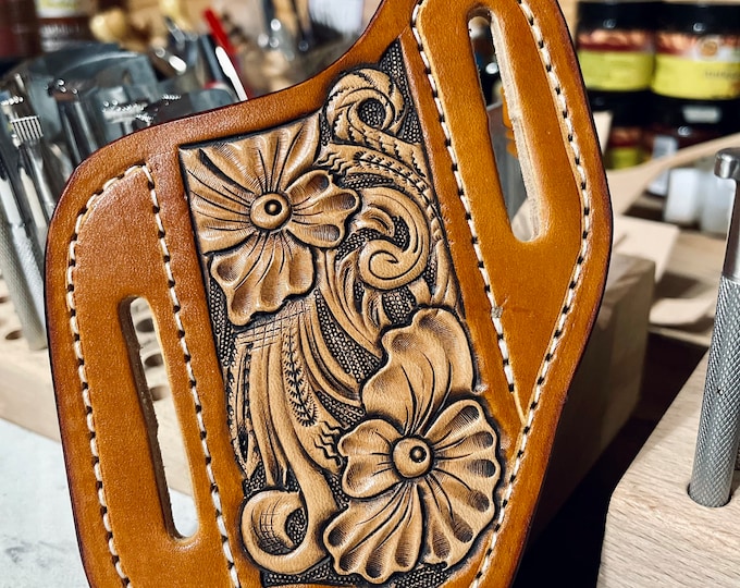 Cowboy Pancake Knife Sheath and Knife Combo, Christmas and Father's Day