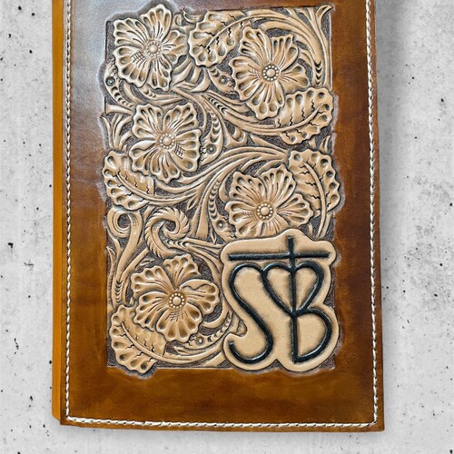 Hand Tooled Leather Journal / Notebook Cover | Etsy