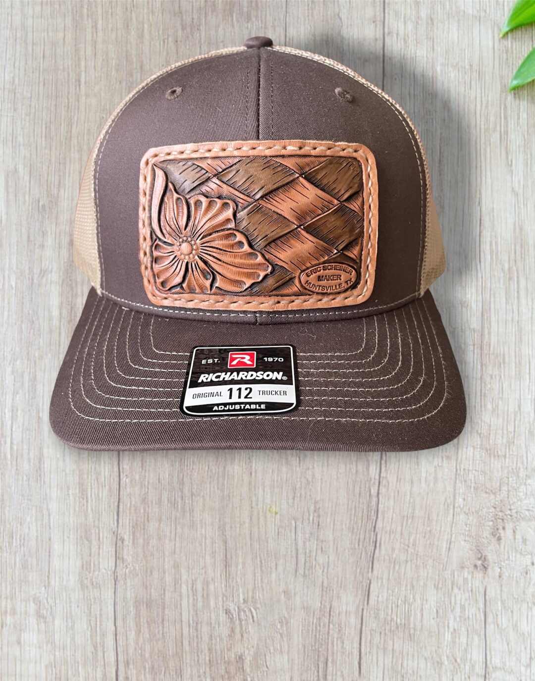Hand Tooled Leather Patch Hat/ Richardson 112 Etsy