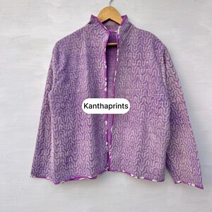 Suzani tnt Short Jacket Purple Printed Jacket