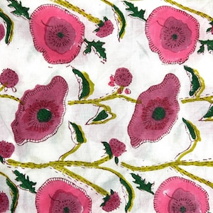 Cotton Block Print Fabric 10yards Handmade cotton printed fabric garments fabric dress material Women Wear fabric hand block print