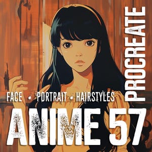 Anime Brushes Procreate Anime Stempel Haarstempel Haarbürsten - ANIME SET