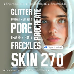 Brosses pour peau de procréation - Tampons pour peau de procréation, ensemble de pinceaux pour la peau, pinceaux pour portrait, taches de rousseur scintillantes, pores réalistes texturés - SKIN BUNDLE