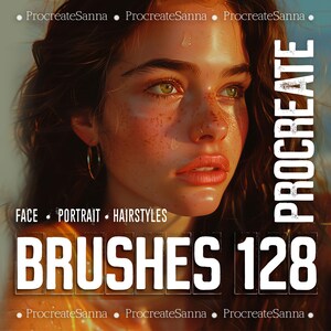 hair brushes procreate hair stamps сurls stamps hair female hair anime hair afro brushes braid stamps dreadlocks - HAIR BRUSHES SET