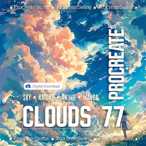 77 Procreate Cloud Stamps procreate manga cloud brushes manga stamps anime stamps chibi stamps brushes procreate cloud manga - CLOUD SET