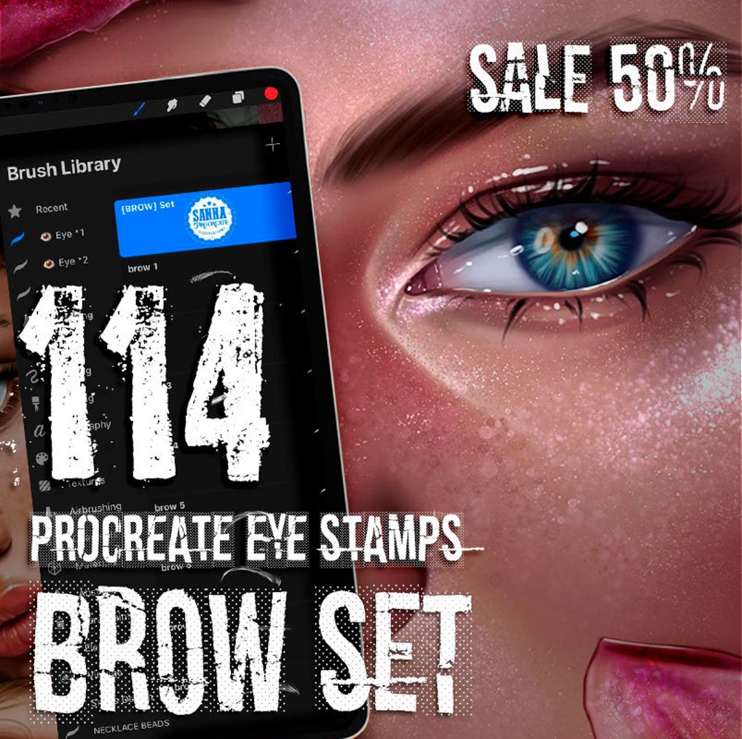 Brow Stamp Procreate Brow Brushes Eyes Brushes Procreate Eyes Stamps